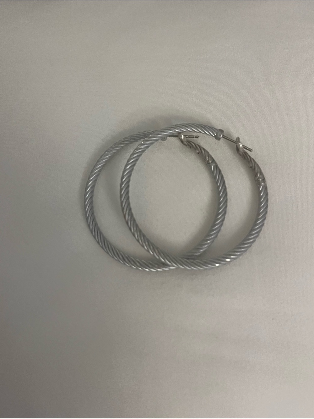 David Yurman Sterling Silver Cable Hoop Earrings